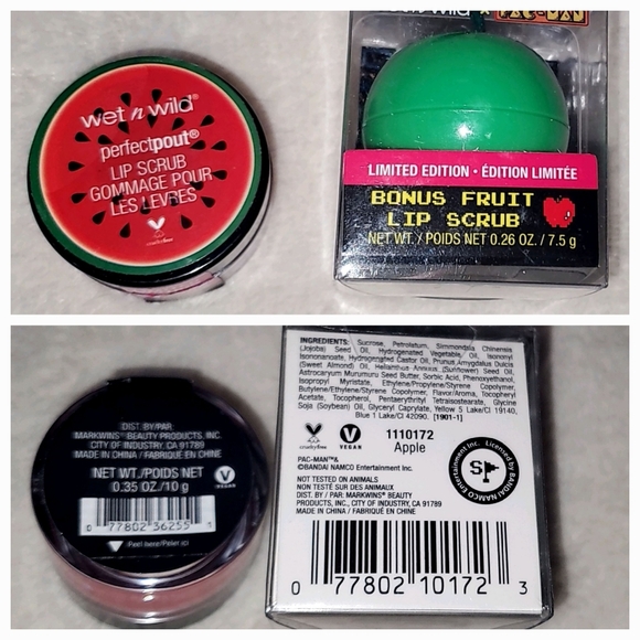 NEW Wet n Wild Limited Edition Fruit Lip Scrubs Pac Man Green Apple Watermelon - Picture 11 of 12